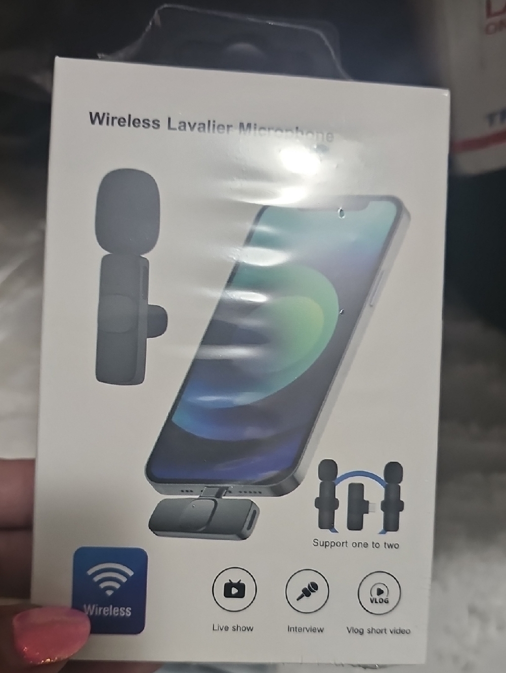 Wireless For I Phone Lavalier Microphone Kit - Black